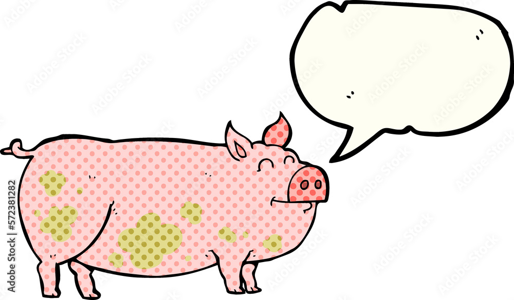 comic book speech bubble cartoon muddy pig comic book speech bubble cartoon muddy pig