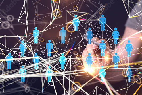 conference Digital Network and data concept 3d