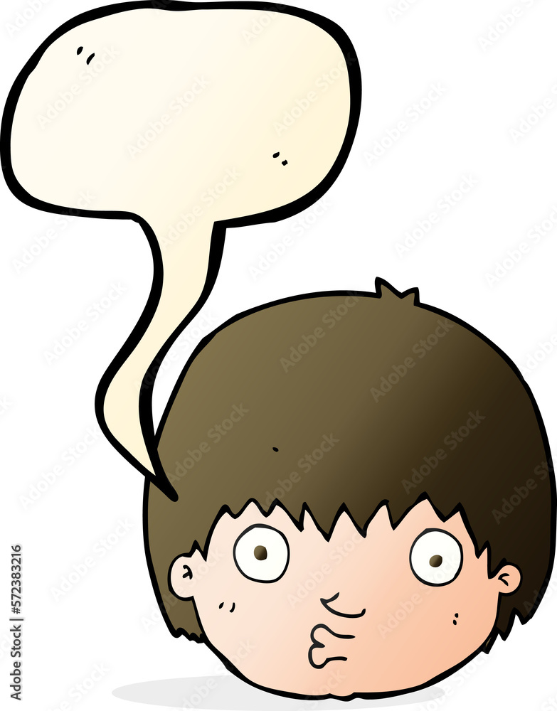 cartoon curious boy with speech bubble cartoon curious boy with speech bubble