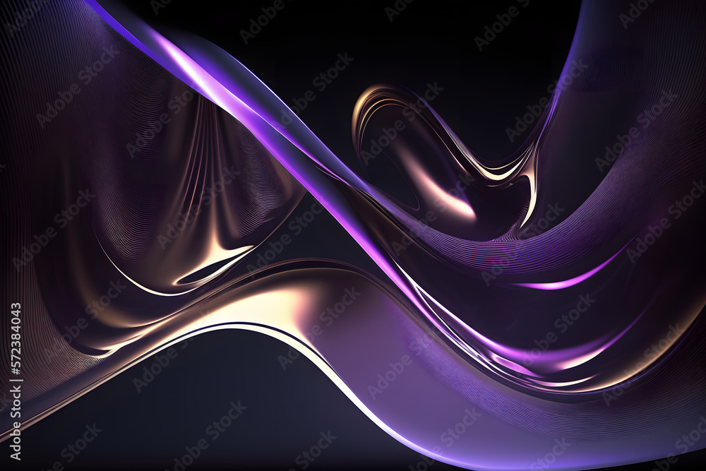 Obraz premium Red waves animation. Beautiful geometric movement of lines and waves motion background.