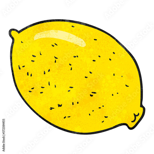 textured cartoon lemon