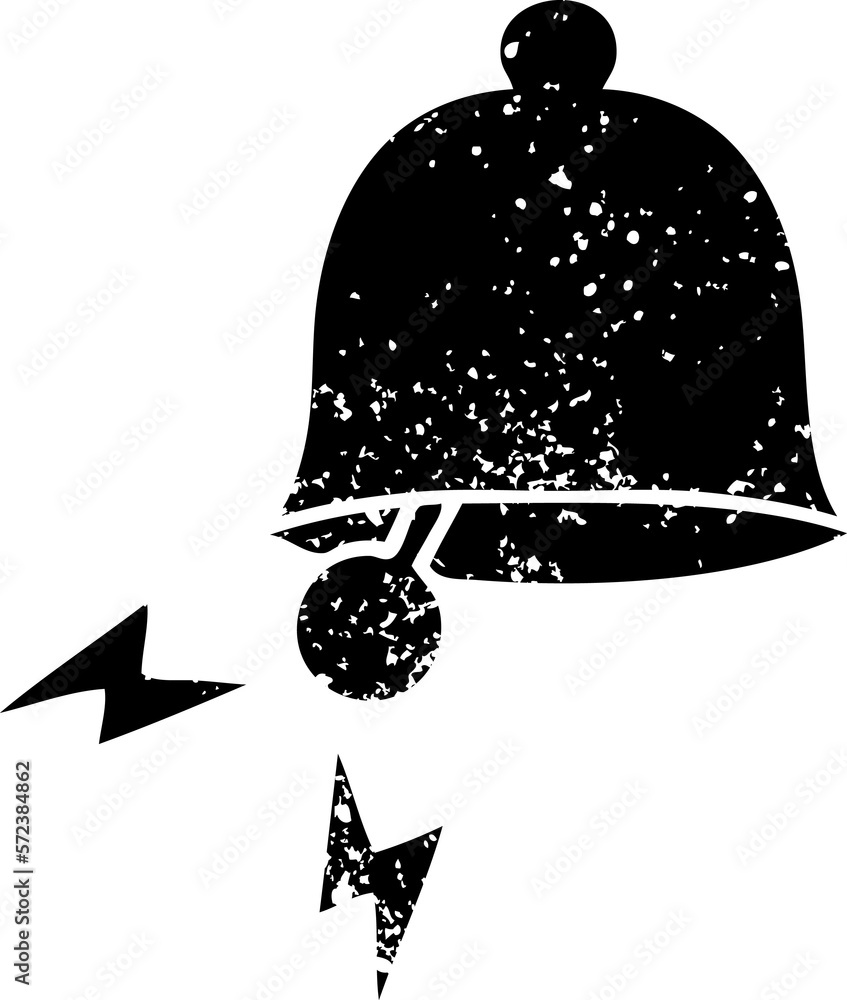 Naklejka premium distressed symbol ringing bell