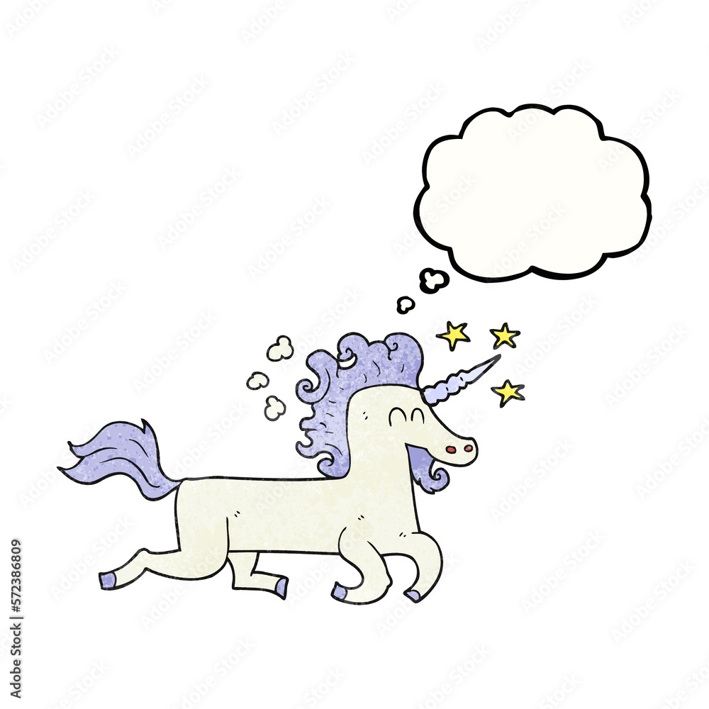 thought bubble textured cartoon unicorn thought bubble textured cartoon unicorn