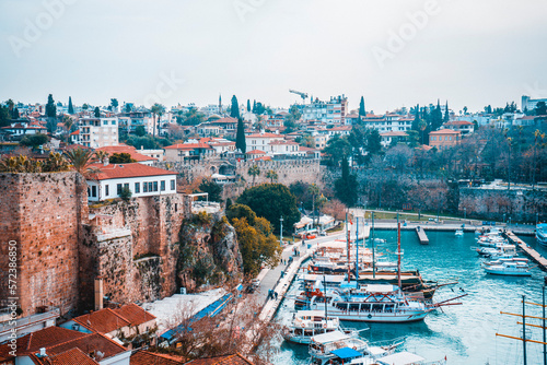 Old town (Kaleici) and harbor in Antalya, Turkey