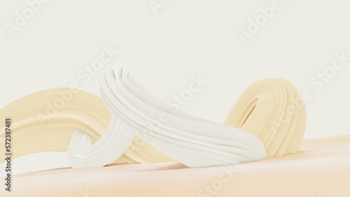 3D Render Of An Abstract Shape Design