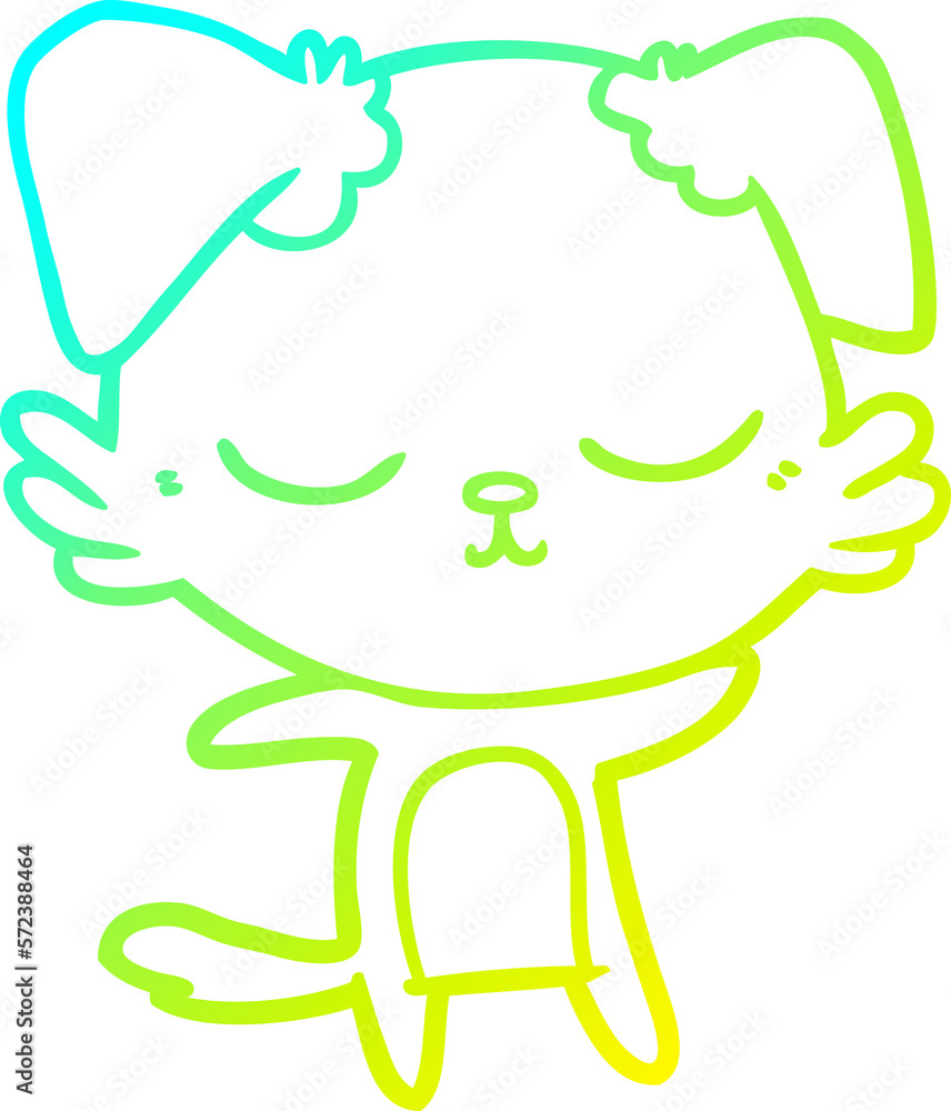 cold gradient line drawing cute cartoon dog cold gradient line drawing cute cartoon dog