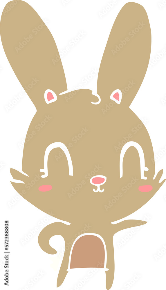 cute flat color style cartoon rabbit cute flat color style cartoon rabbit