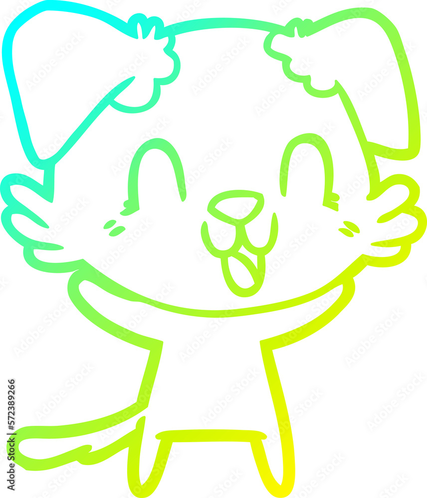cold gradient line drawing laughing cartoon dog cold gradient line drawing laughing cartoon dog