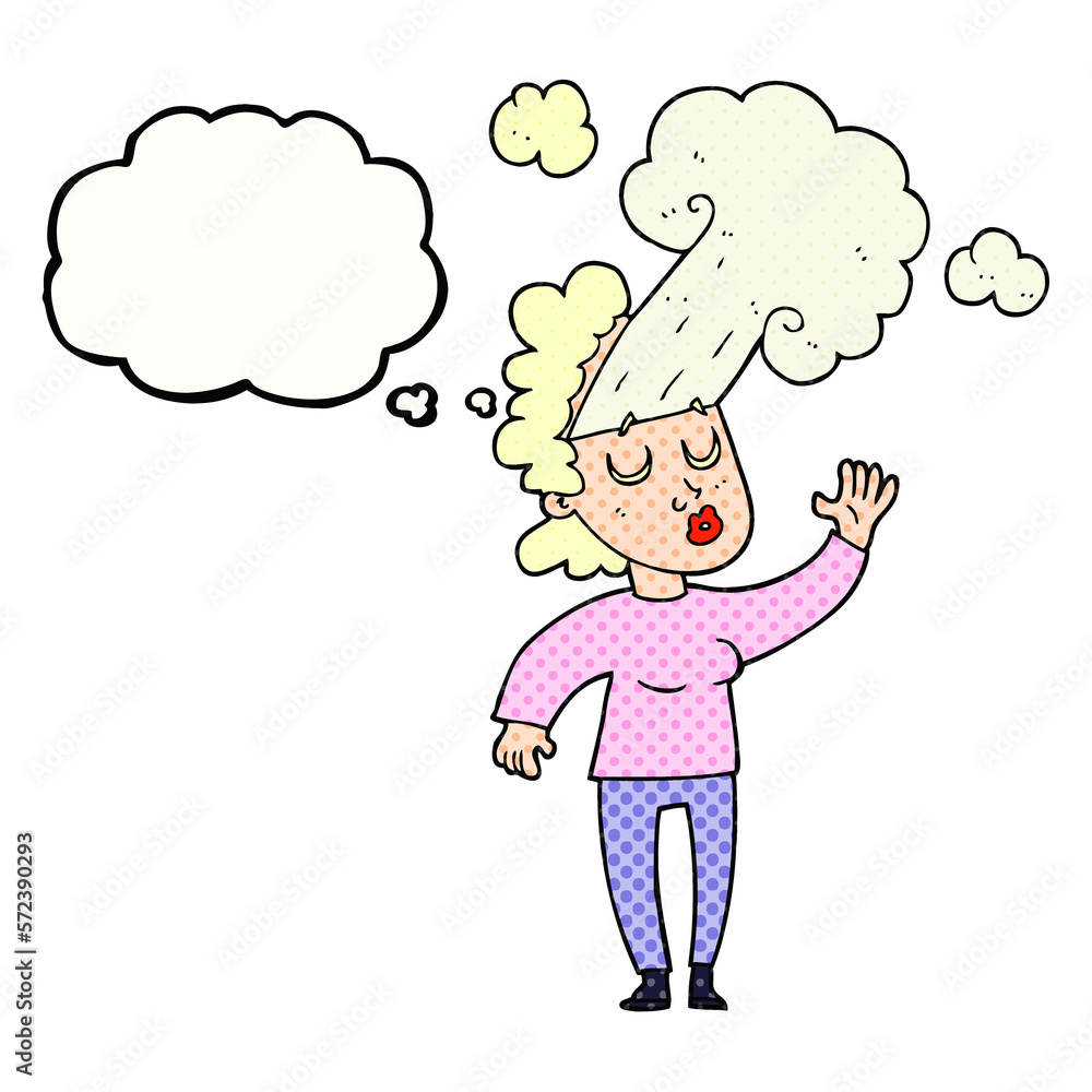 thought bubble cartoon woman letting off steam thought bubble cartoon woman letting off steam