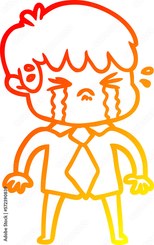 warm gradient line drawing cartoon boy crying warm gradient line drawing cartoon boy crying