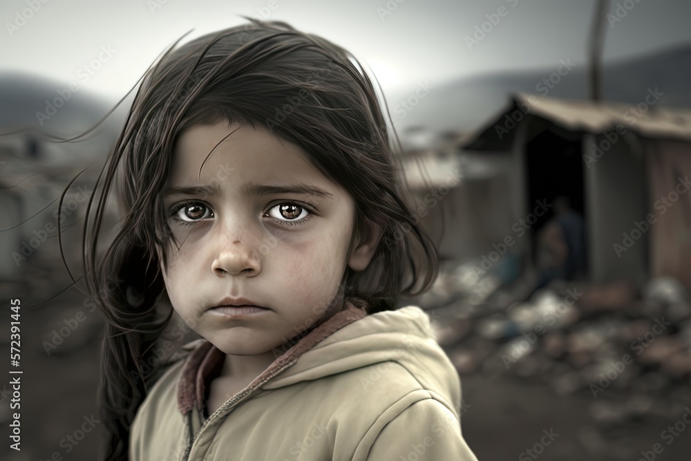 a sad girl standing in front of collapse buildings area, natural disaster or war victim, sorrow scenery idea for support children's right , especially Turkey and Syria earthquake, Generative Ai a sad girl standing in front of collapse buildings area, natural disaster or war victim, sorrow scenery idea for support children's right , especially Turkey and Syria earthquake, Generative Ai