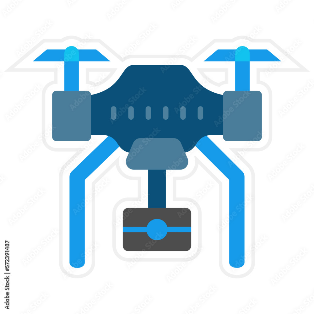 Drone Sticker Icon Drone Sticker Icon