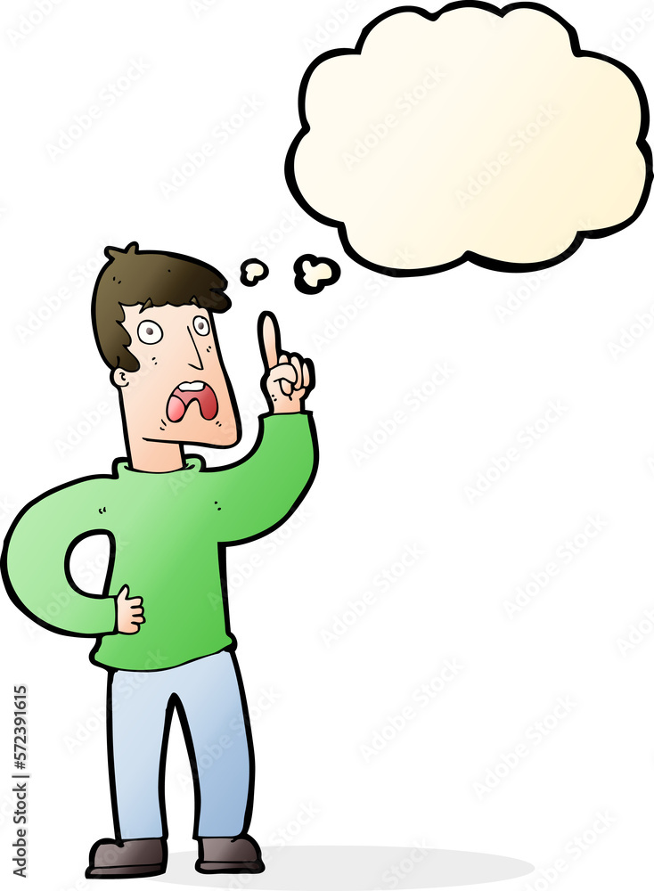 cartoon man with complaint with thought bubble cartoon man with complaint with thought bubble