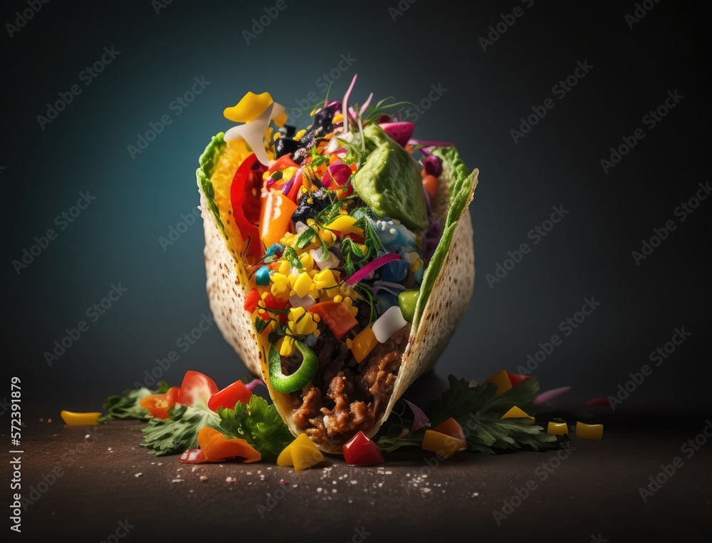 taco with salad