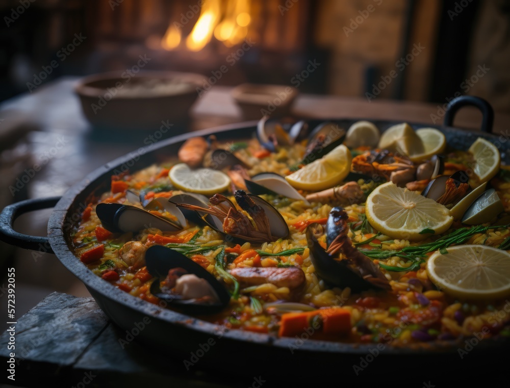 paella in a restaurant