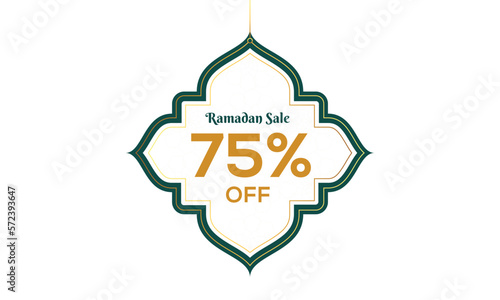 ramadan kareem sale upto 75% off vector, 75% off ramadan sale banner vector,  ramadan kareem sale banner, ramadan sale vectors photo