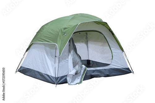 Object cutout open medium size tourist tent for camping on travel outdoor
