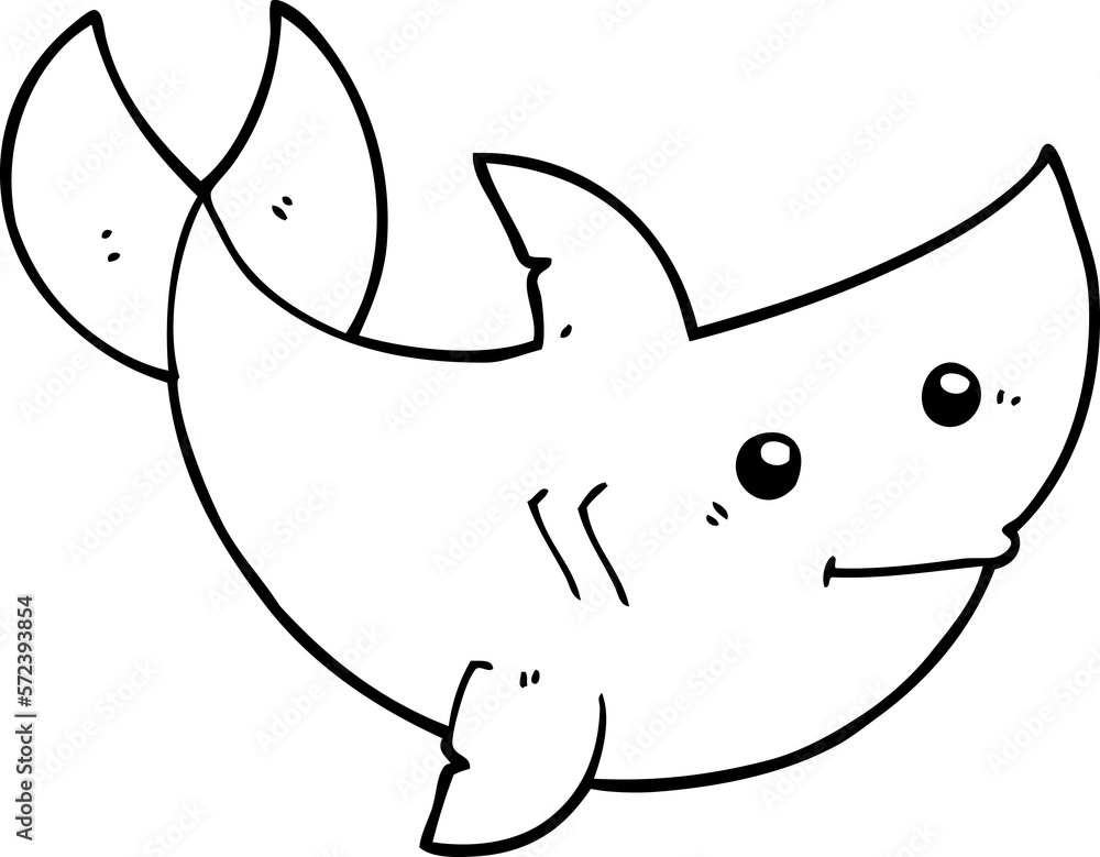 Fototapeta premium cartoon shark