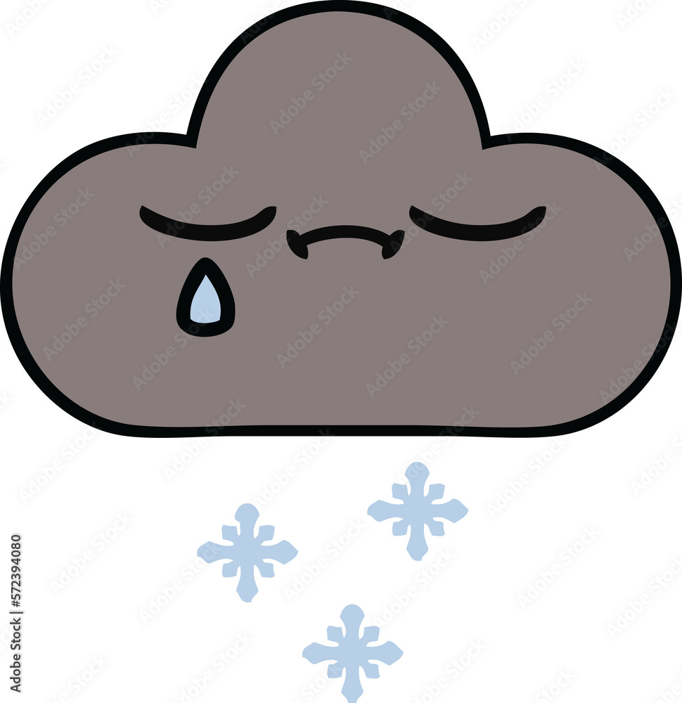 cute cartoon storm snow cloud cute cartoon storm snow cloud