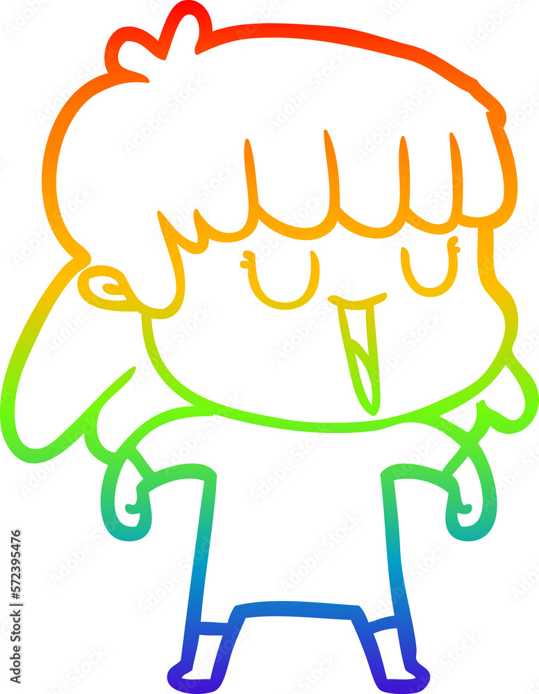 rainbow gradient line drawing cartoon woman rainbow gradient line drawing cartoon woman