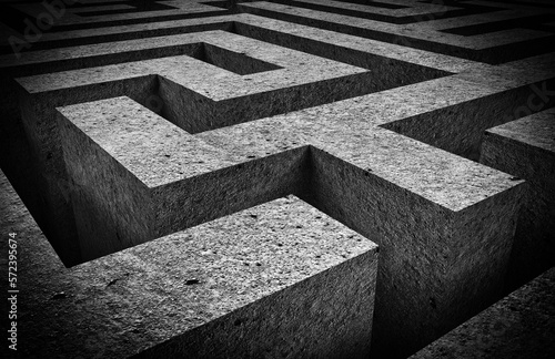 Fényképezés 3d labyrinth maze challenge. Stock image.