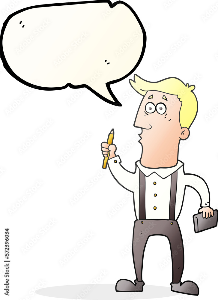 speech bubble cartoon man with notebook speech bubble cartoon man with notebook