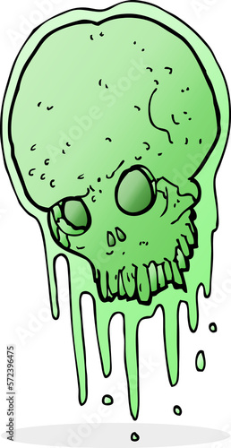 cartoon slimy skull