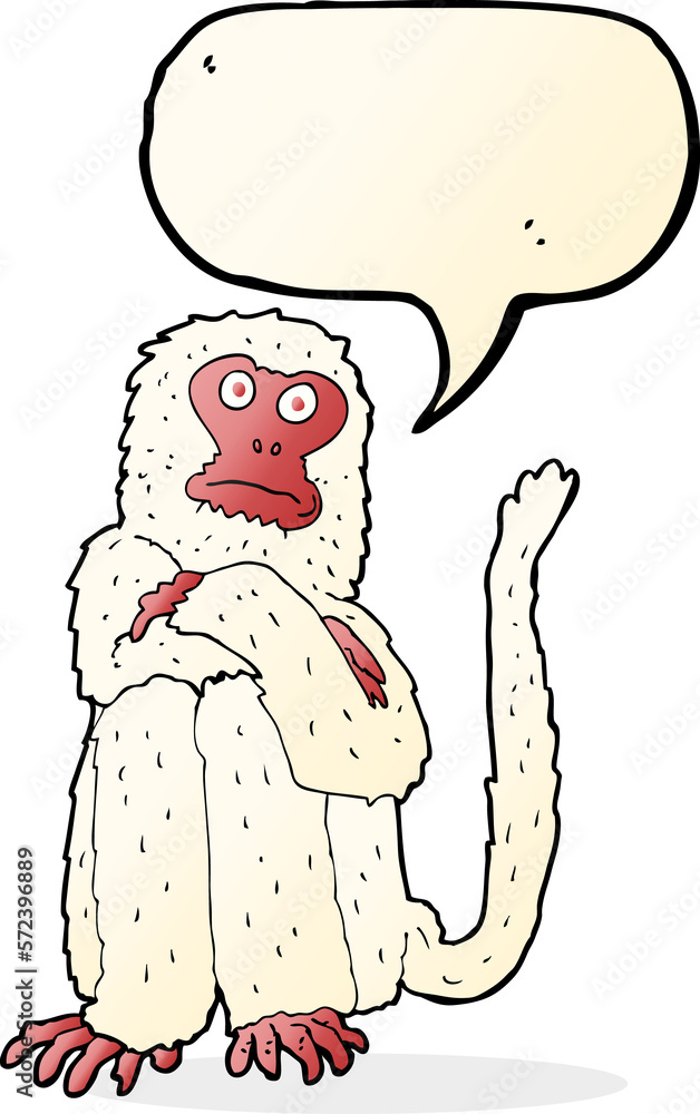 cartoon monkey with speech bubble cartoon monkey with speech bubble