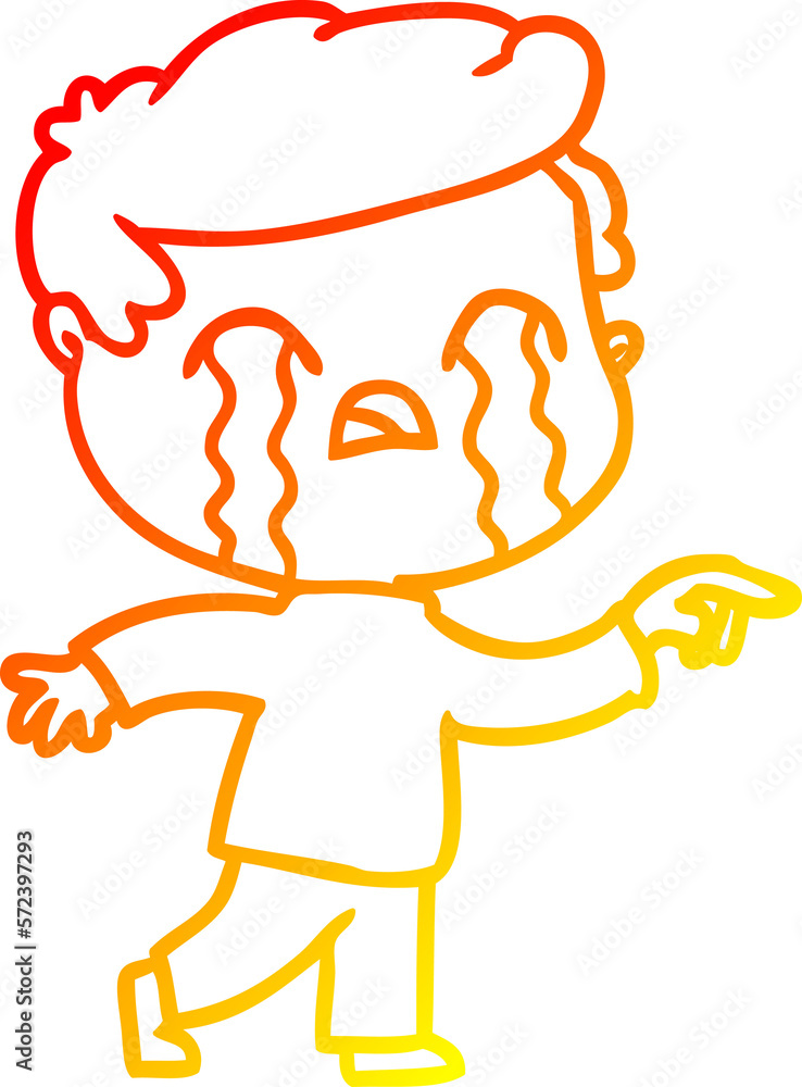 warm gradient line drawing cartoon man crying warm gradient line drawing cartoon man crying