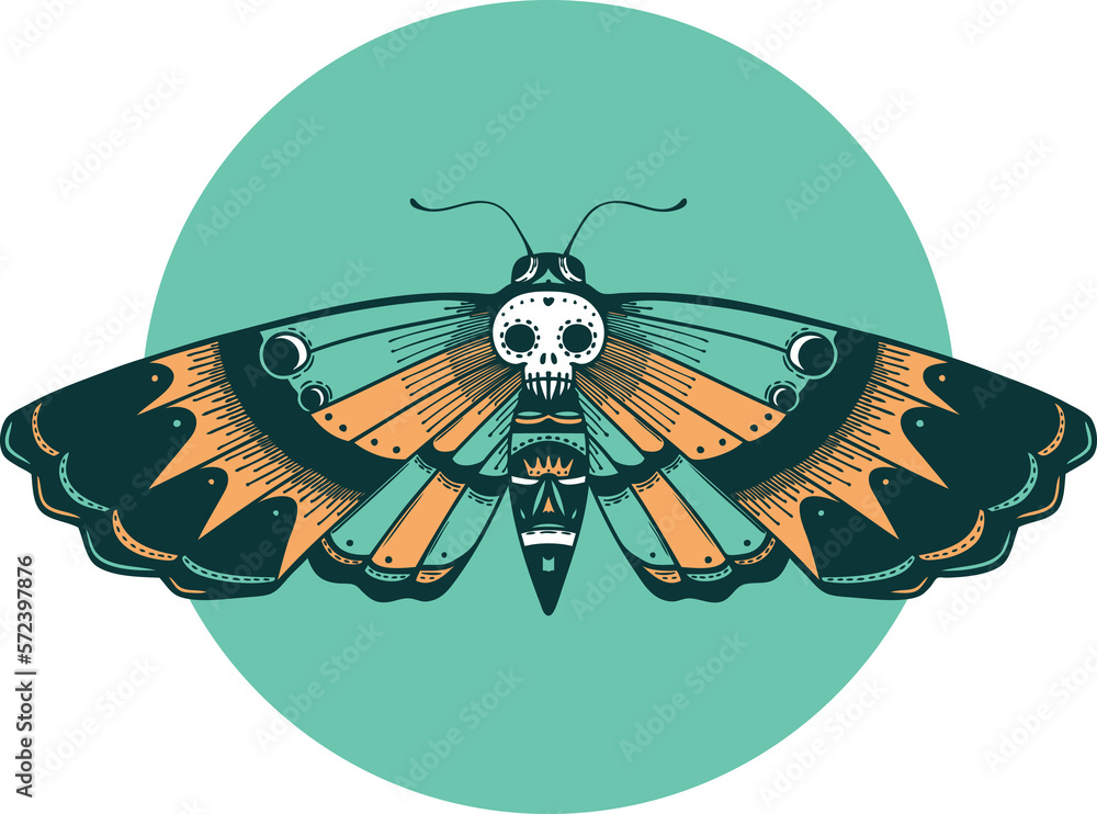tattoo style icon of a deaths head moth tattoo style icon of a deaths head moth
