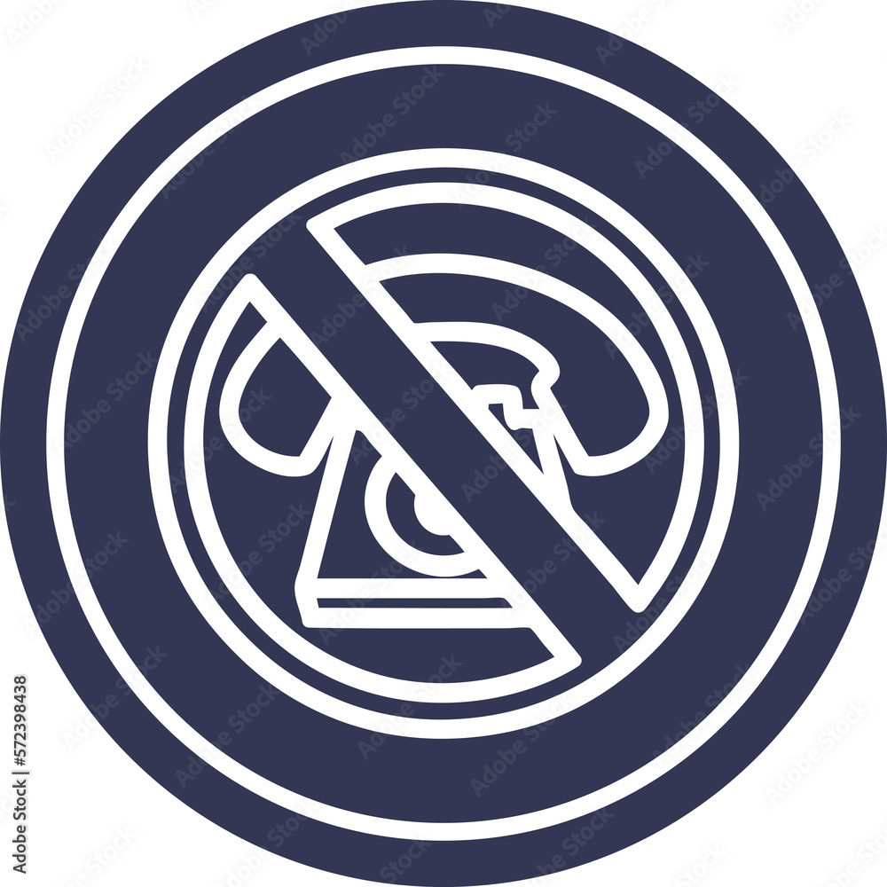 no cold calling circular icon no cold calling circular icon