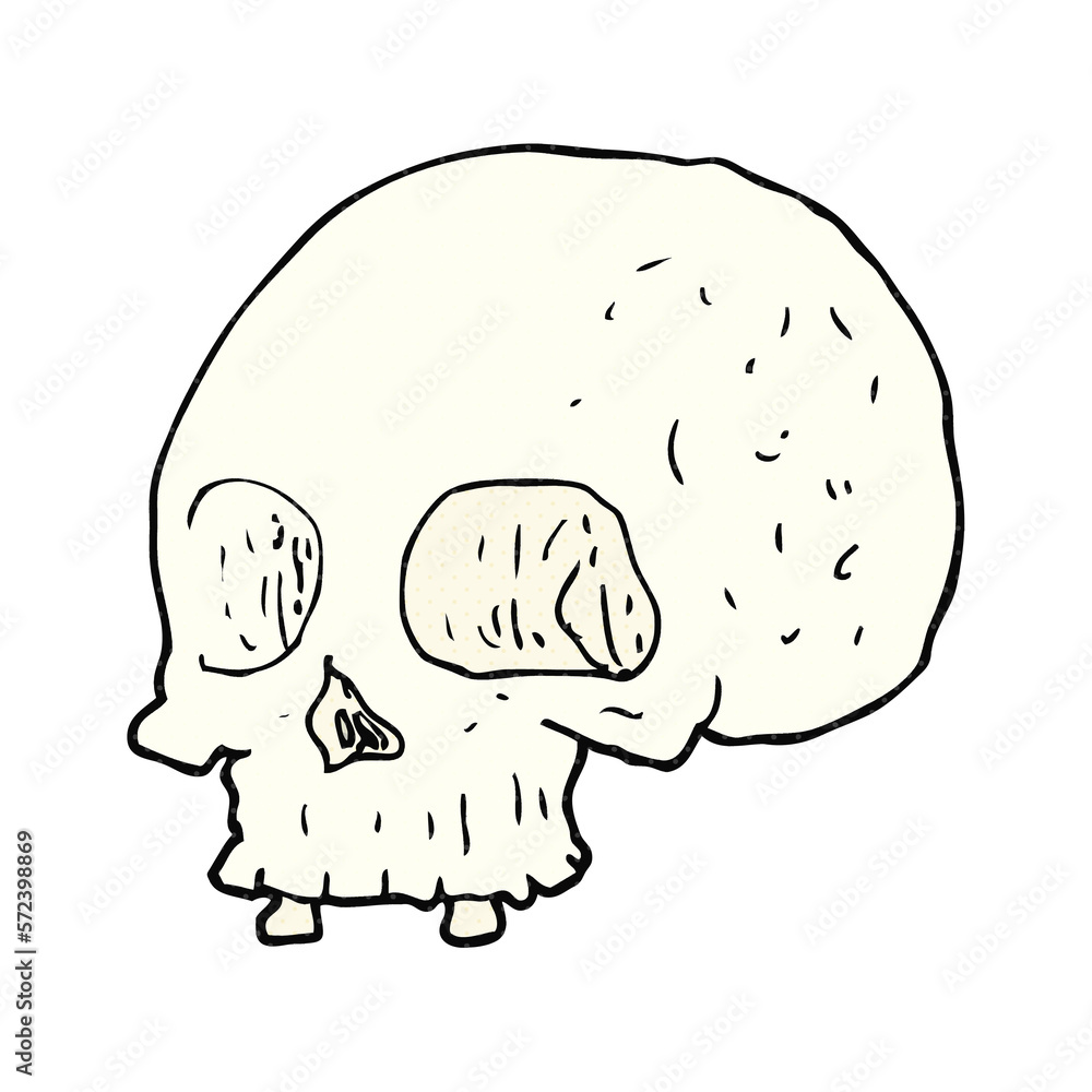 cartoon old skull cartoon old skull