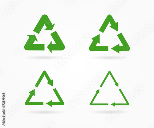 Set of Recycle icon vector. Recycle Sign symbol.