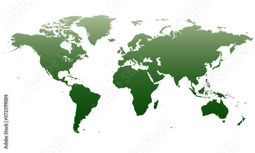 Grass green shade world map vector