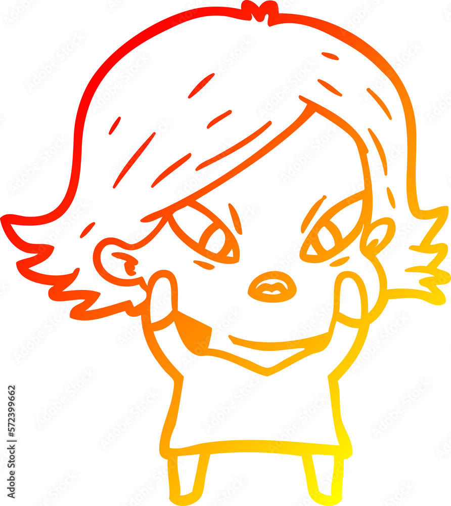 warm gradient line drawing cartoon stressed woman warm gradient line drawing cartoon stressed woman