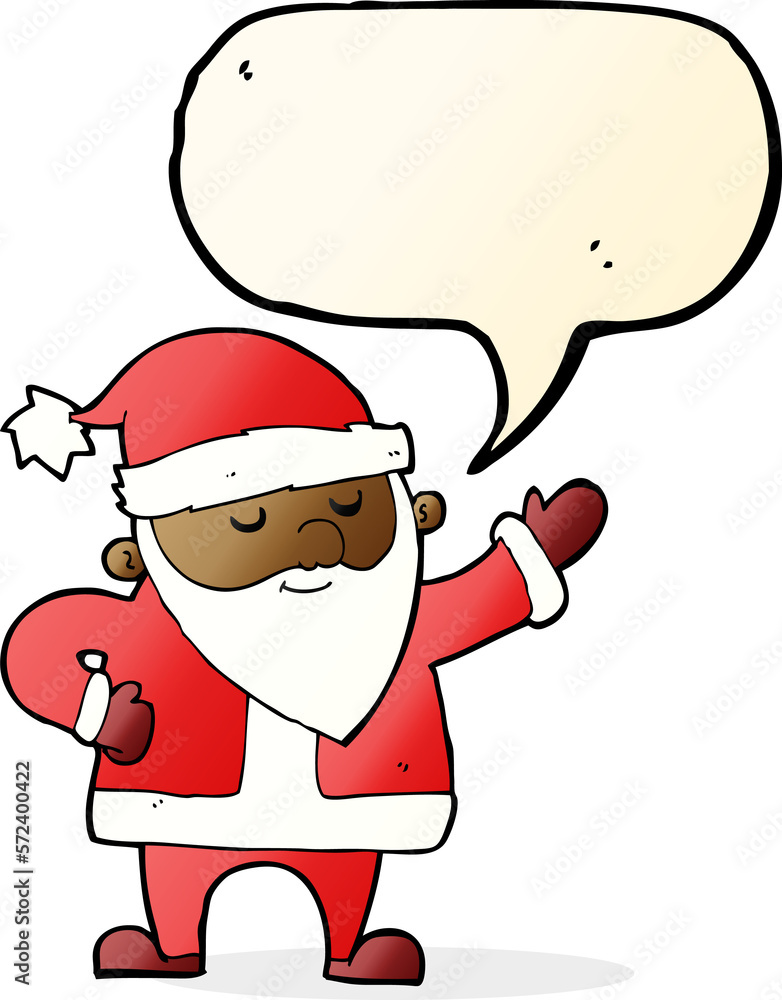 cartoon santa claus with speech bubble cartoon santa claus with speech bubble