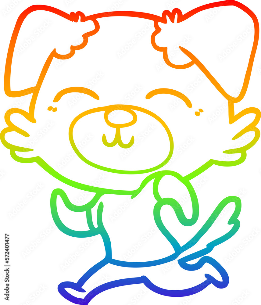 rainbow gradient line drawing cartoon dog rainbow gradient line drawing cartoon dog