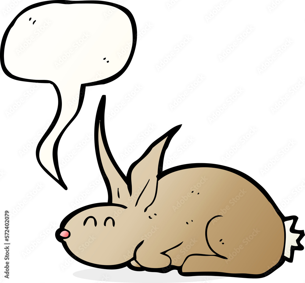 cartoon rabbit with speech bubble cartoon rabbit with speech bubble