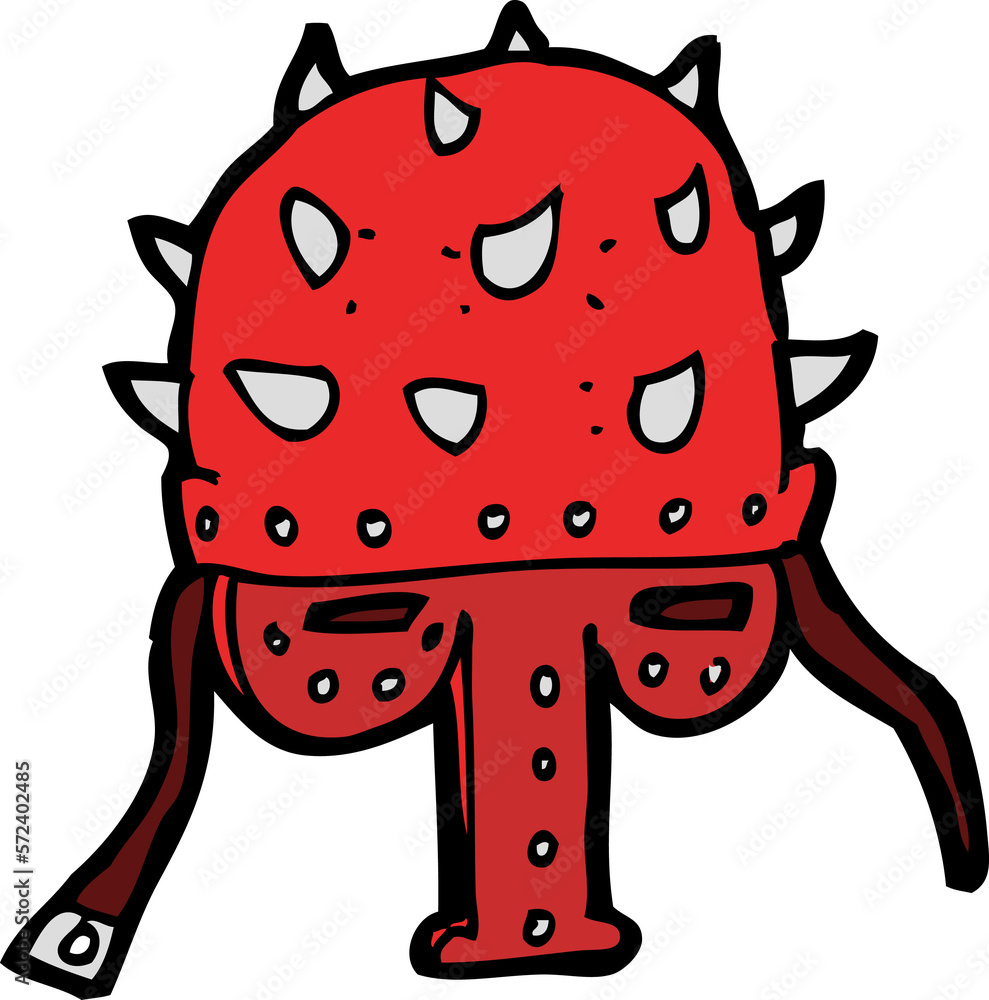 cartoon spiked helmet