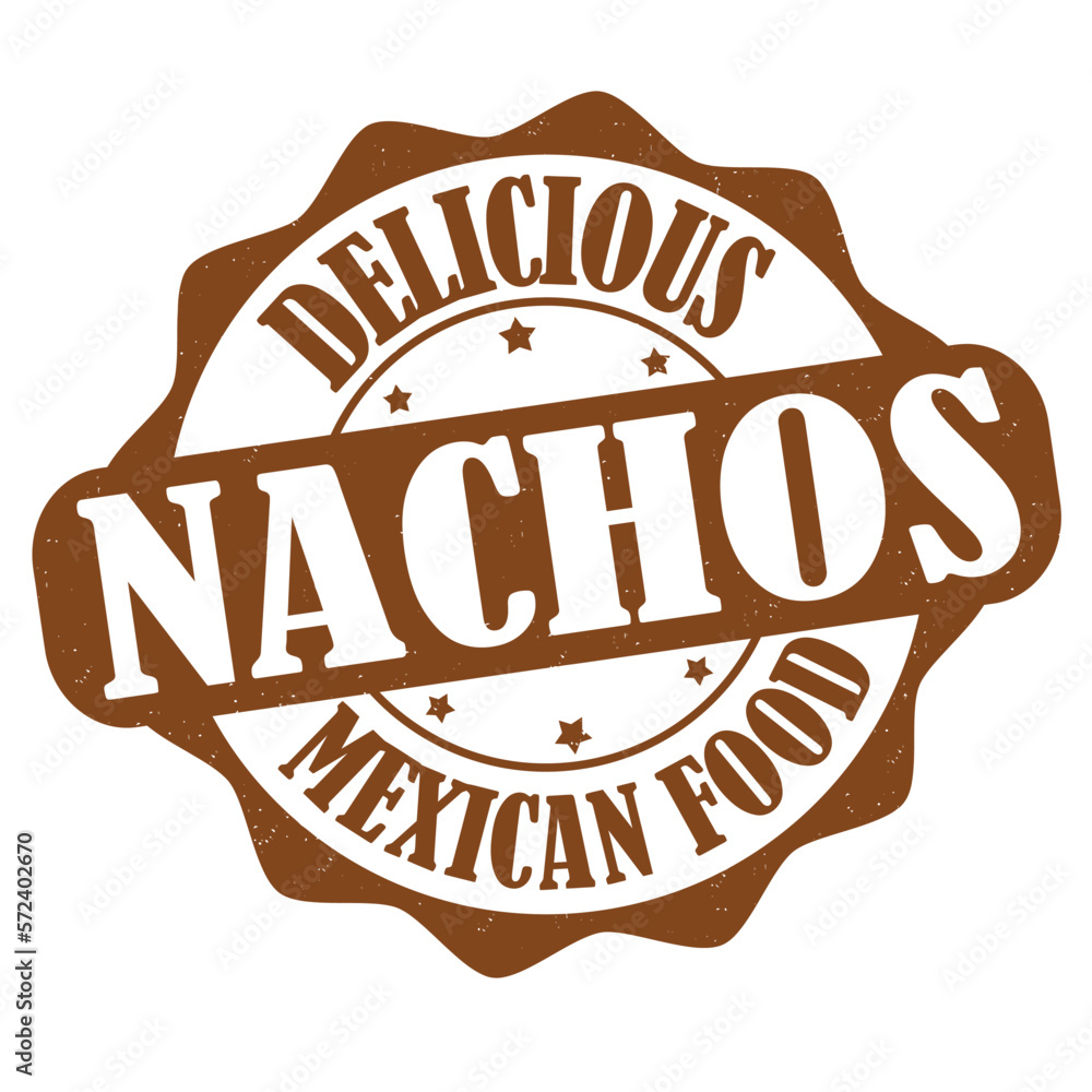 Obraz premium Nachos label or stamp