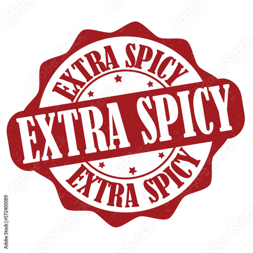 Extra spicy label or stamp
