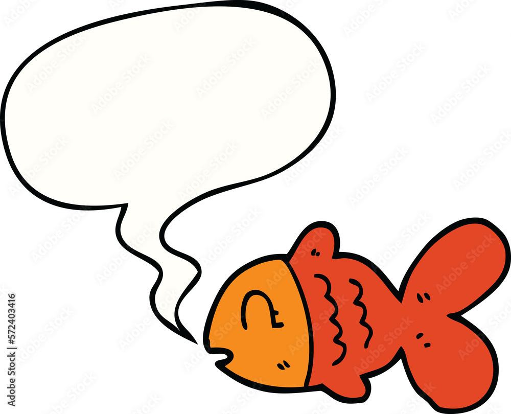 cartoon fish and speech bubble cartoon fish and speech bubble
