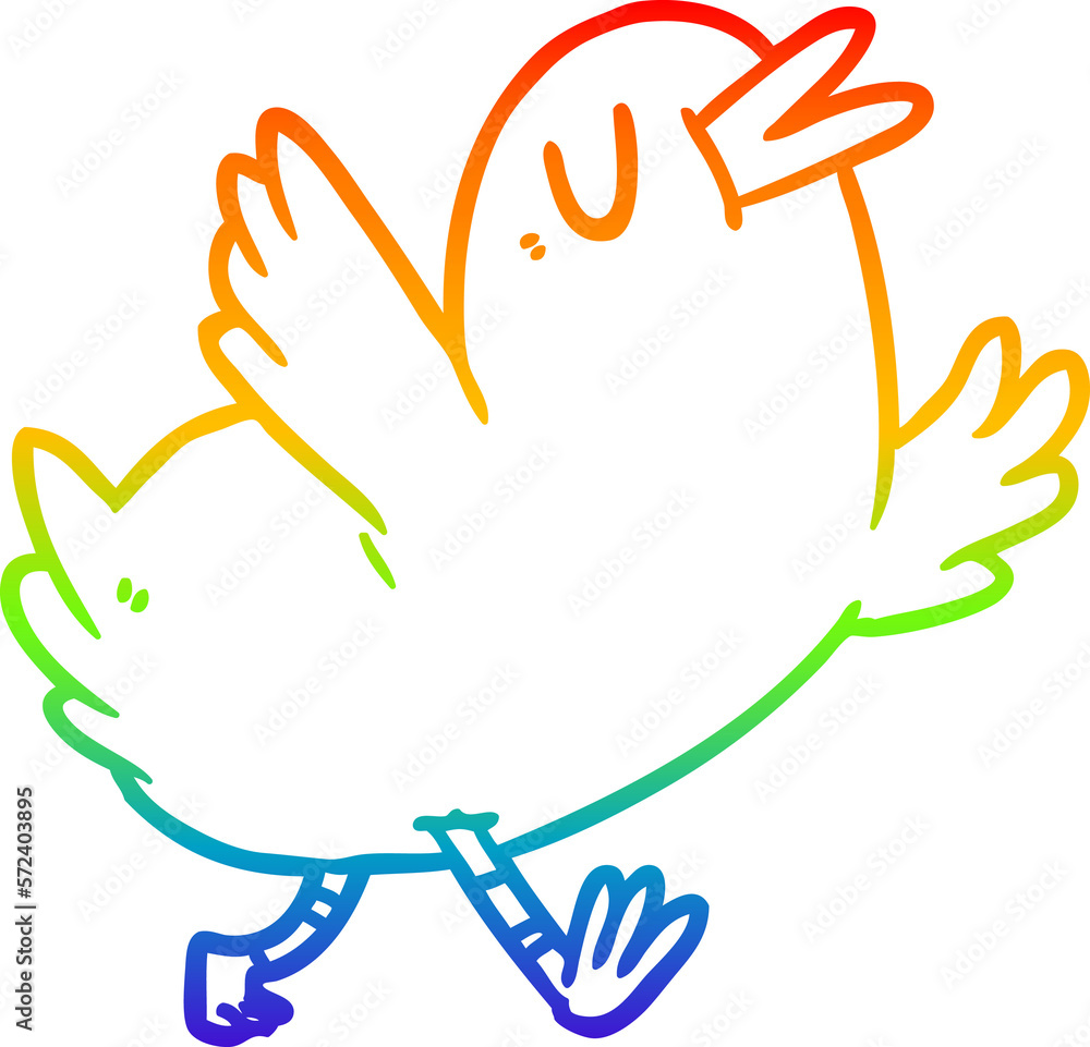 rainbow gradient line drawing happy bird rainbow gradient line drawing happy bird