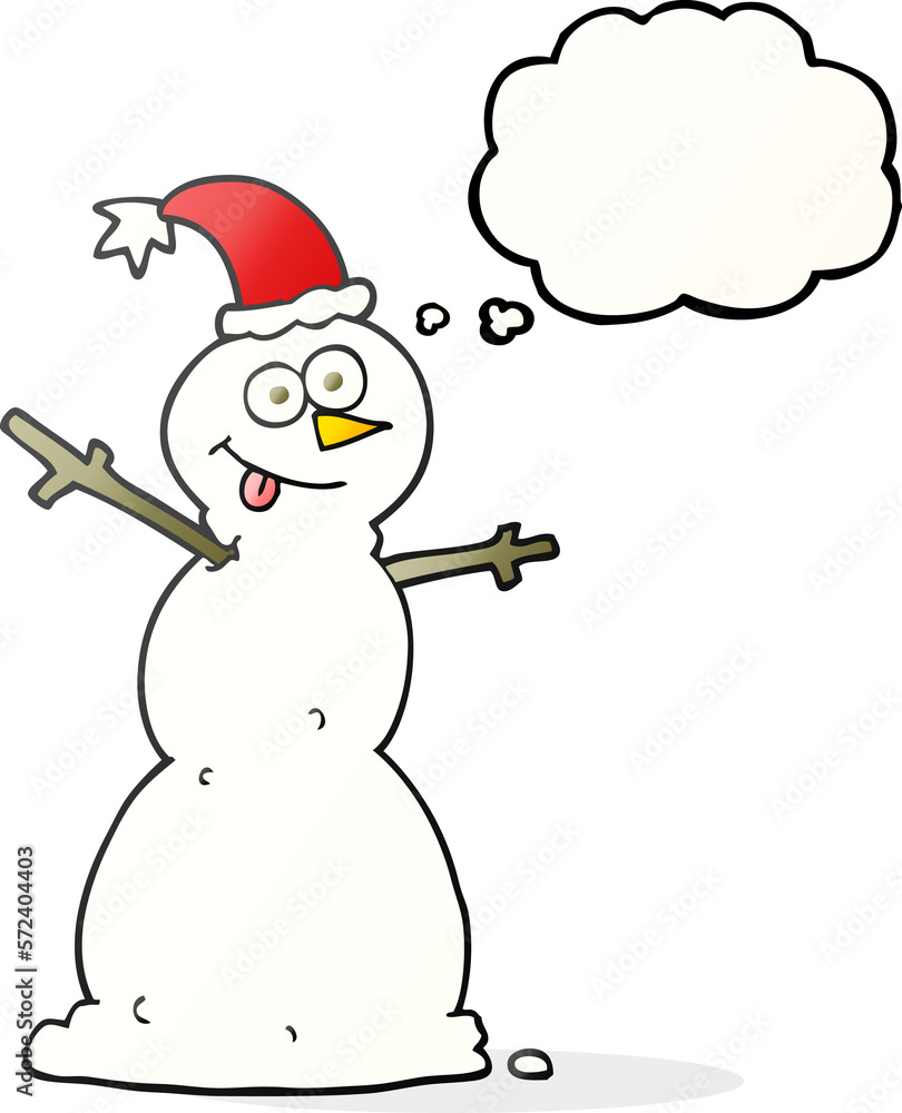 thought bubble cartoon snowman thought bubble cartoon snowman
