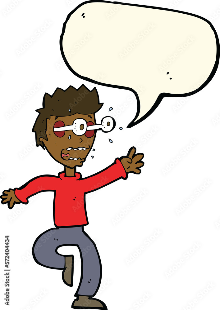cartoon terrified man with eyes popping out with thought bubble cartoon terrified man with eyes popping out with thought bubble