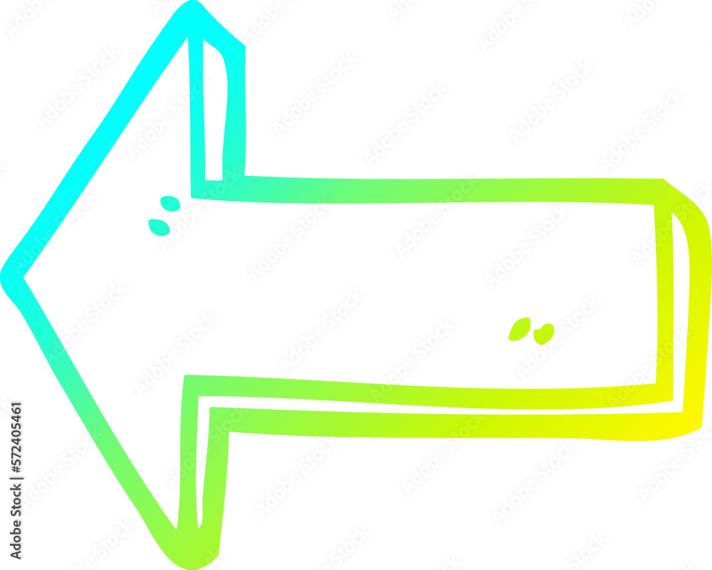 cold gradient line drawing cartoon directing arrow cold gradient line drawing cartoon directing arrow