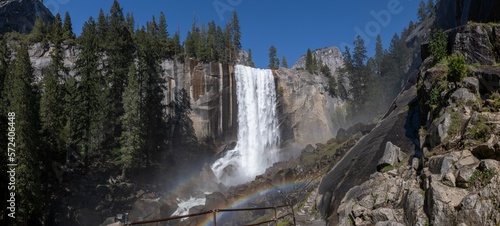 Vernal Falls panoramic view  Yosemite NP 