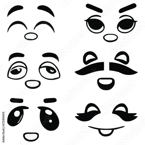 Eyes expressions vector file designs