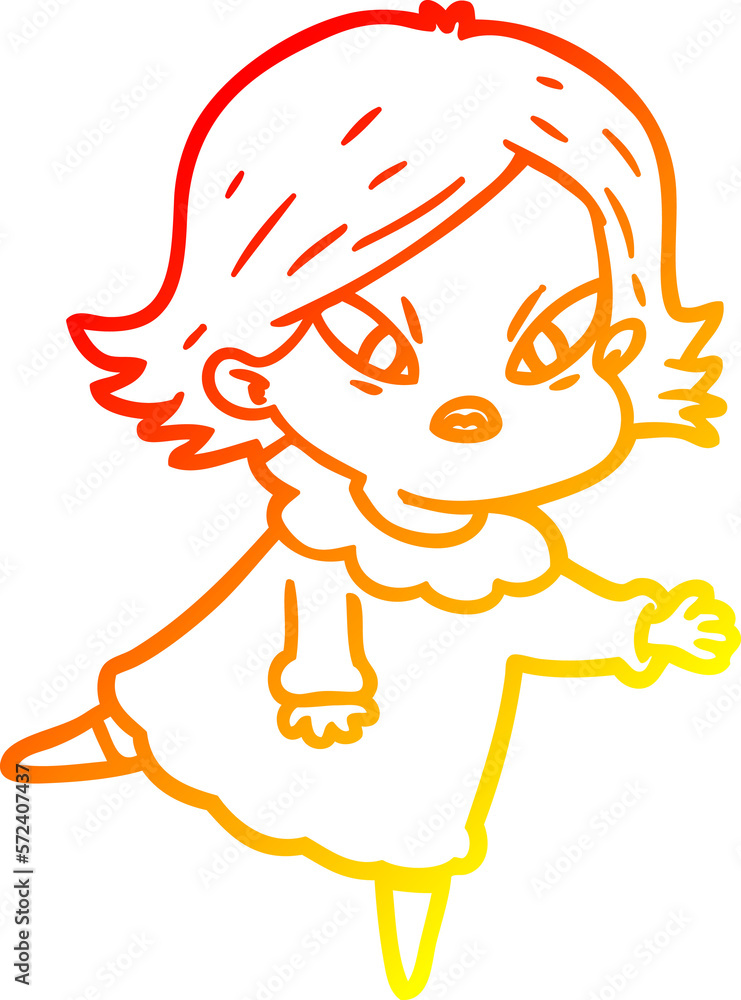 warm gradient line drawing cartoon stressed woman warm gradient line drawing cartoon stressed woman