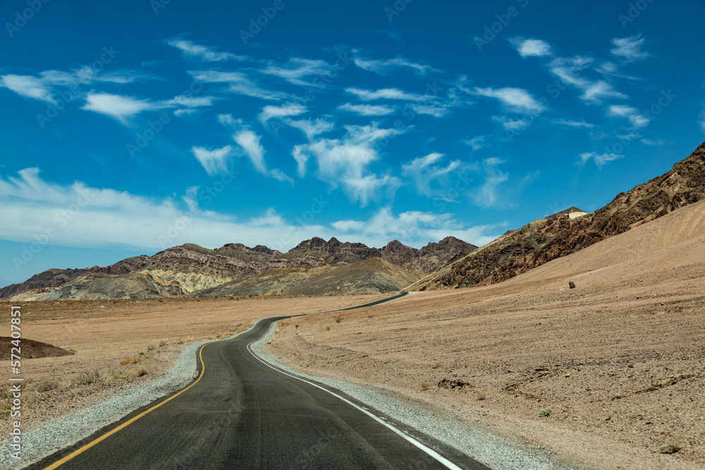 Narrow road in Death Valley NP